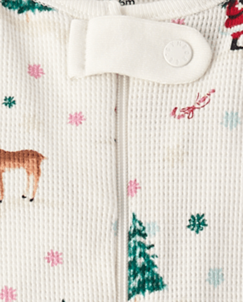 Pyjama une pièce thermique avec pieds pour bébé Père Noël