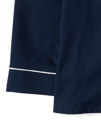 Womens Matching Family Contrast Flannel Pajamas