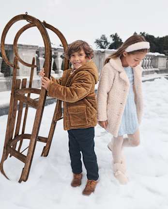 Girls Sherpa Coat - On Pointe