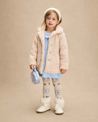 Girls Sherpa Coat - On Pointe