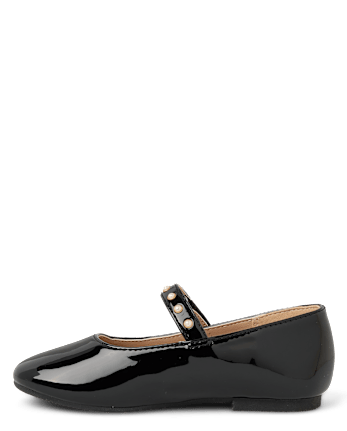 Girls Faux Pearl Ballet Flats - Petit Paris