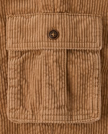 Kids Corduroy Pull On Relaxed Cargo Pants - Royal Christmas