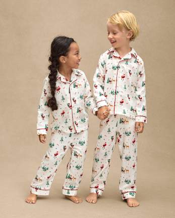 Kids Santa Flannel Pajamas - Gymmies