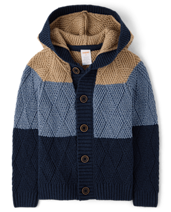 Boys Colorblock Cardigan - First Frost