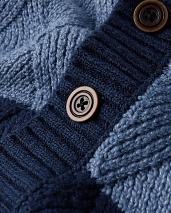 Boys Colorblock Cardigan - First Frost