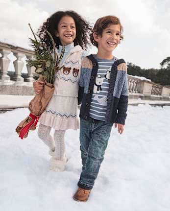 Boys Colorblock Cardigan - First Frost