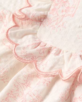 Baby Girls Peter Rabbit Embroidered Seersucker 2-Piece Outfit Set