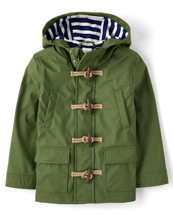 Boys Hooded Rain Jacket - Driftwood Bay