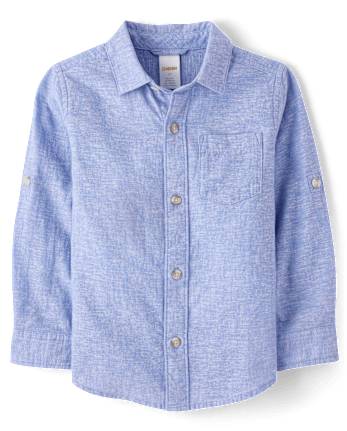 Kids Linen-Blend Button Up Shirt - Linen Edit