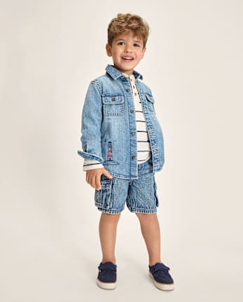 Short cargo en jean pour garçon - Little Essentials