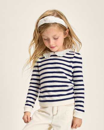 Girls Floral Eyelet 3-Piece Hair Set - Driftwood Bay