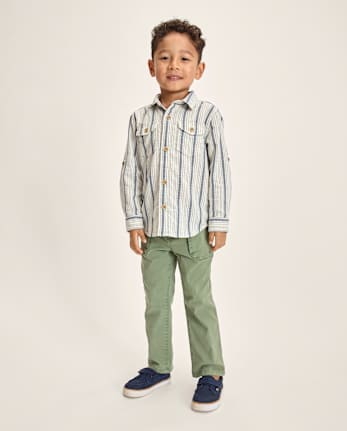 Boys Garment Dyed Cargo Pants - Coastal Edit