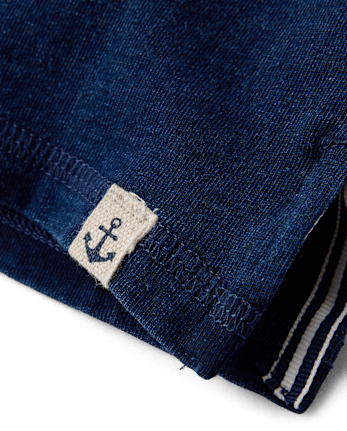 Boys Indigo Wash Henley Top - Driftwood Bay