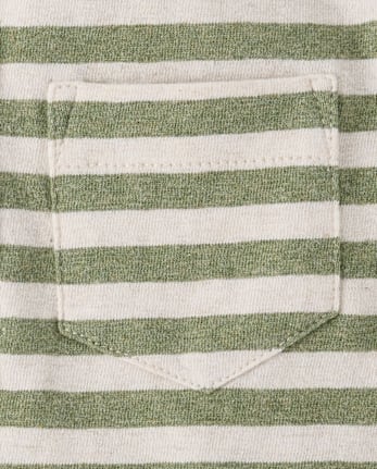 Boys Striped Linen-Blend Henley Top - Linen Edit