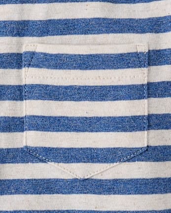 Haut Henley rayé en lin mélangé pour garçon - Collection Lin