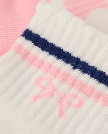 Girls Striped Bow Crew Socks 3-Pack - Club House