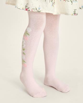 Girls Floral Tights - Enchanted Garden