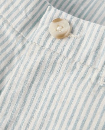 Boys Striped Linen Blend Dress Pants - Special Occasions