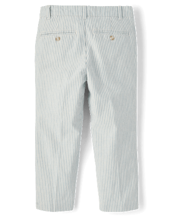 Boys Striped Linen Blend Dress Pants - Special Occasions