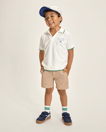 Boys Embroidered Sports Chino Shorts - Club House