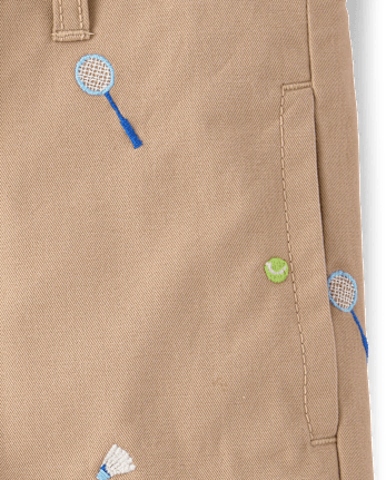 Boys Embroidered Sports Chino Shorts - Club House
