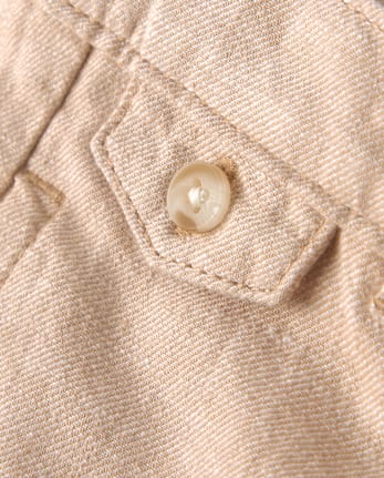 Pantalon chino à revers en lin mélangé pour garçon - Collection Lin