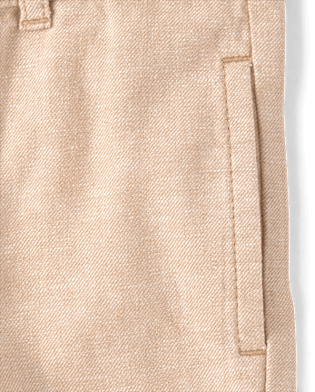 Pantalon chino à revers en lin mélangé pour garçon - Collection Lin