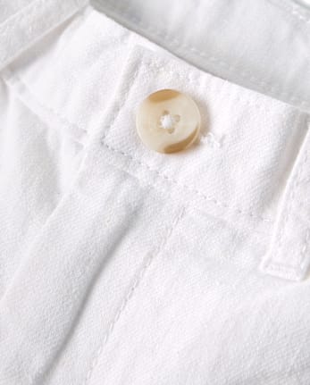 Boys Linen-Blend Chino Shorts - Linen Edit