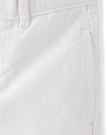 Boys Linen-Blend Chino Shorts - Linen Edit