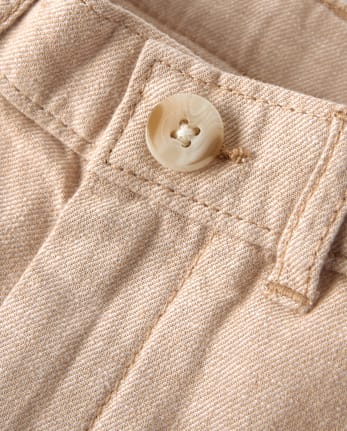 Boys Linen-Blend Chino Shorts - Linen Edit