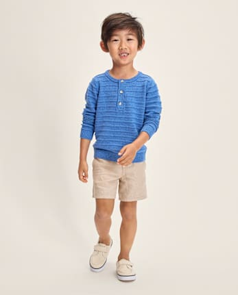 Boys Linen-Blend Chino Shorts - Linen Edit