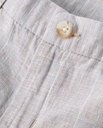 Pantalon habillé rayé en lin mélangé pour garçon - Occasions spéciales