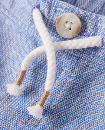 Boys Linen Blend Cargo Pants - Linen Edit