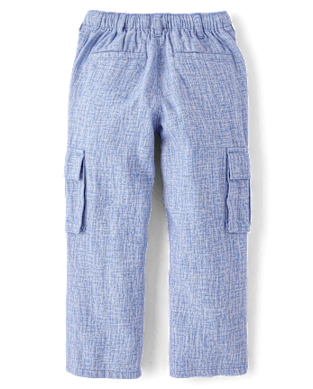 Boys Linen Blend Cargo Pants - Linen Edit