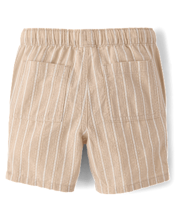 Short rayé en lin mélangé pour garçon - Collection Lin