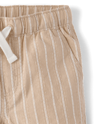 Short rayé en lin mélangé pour garçon - Collection Lin