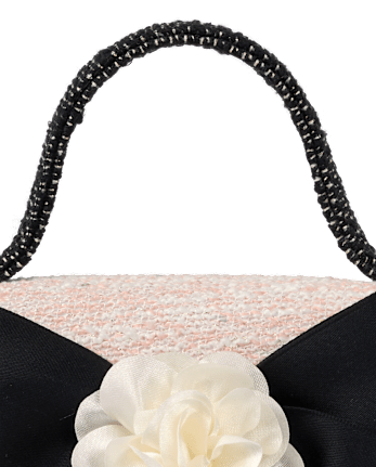 Girls Bow Tweed Bag - Petit Paris