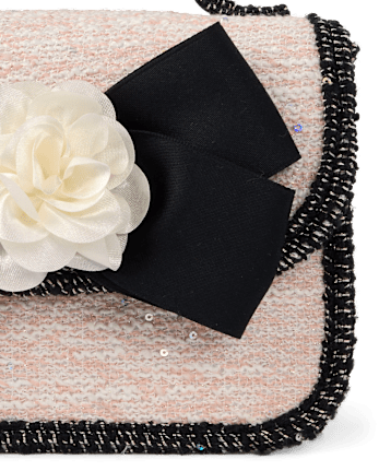 Girls Bow Tweed Bag - Petit Paris