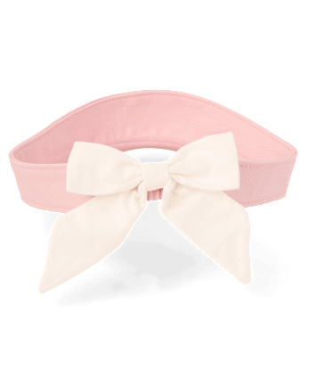 Girls Embroidered Bow Visor Hat - Club House