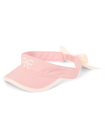 Girls Embroidered Bow Visor Hat - Club House