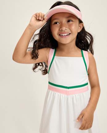 Girls Embroidered Bow Visor Hat - Club House