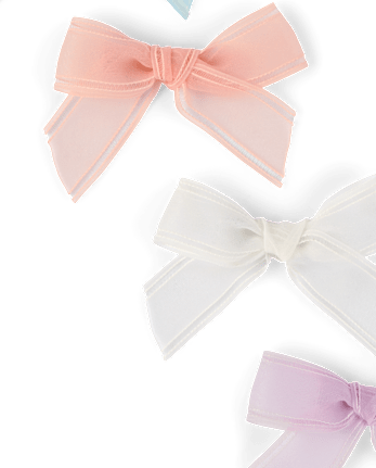 Girls Bow Hair Clip 4-Pack - Enchanted Garden