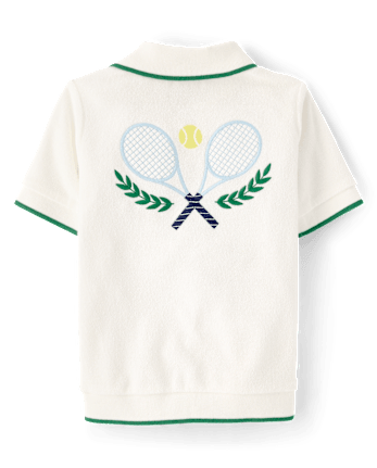 Kids Embroidered Tennis Terry Polo - Club House