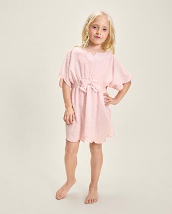 Girls Scalloped Eyelet Clip Dot Cover-Up - Swim Shop