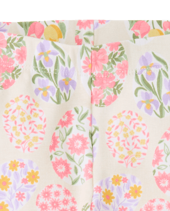 Girls Floral Easter Egg Leggings - Enchanted Garden