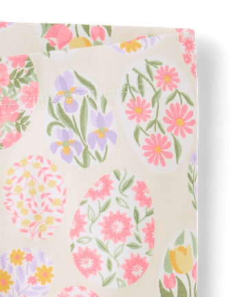 Girls Floral Easter Egg Leggings - Enchanted Garden