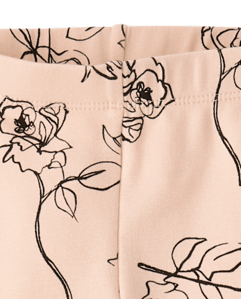 Girls Rose Leggings - Petit Paris