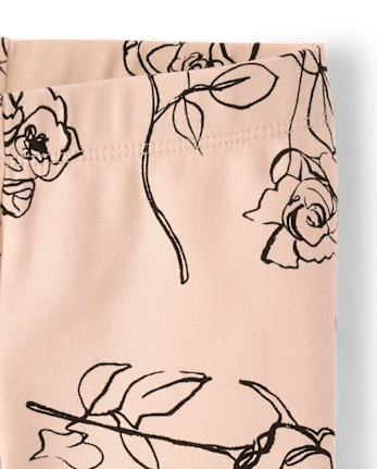 Girls Rose Leggings - Petit Paris