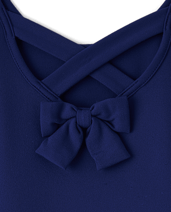 Girls Quick Dry Cross Back Pleated Active Dress - Club House