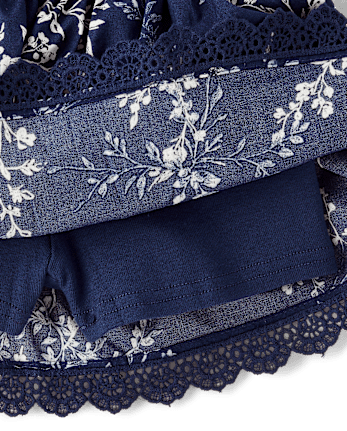 Girls Floral Tiered Skort - Driftwood Bay